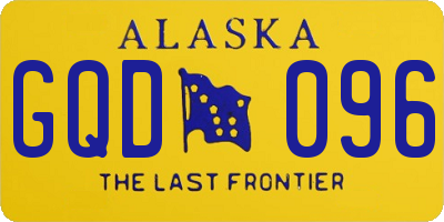 AK license plate GQD096