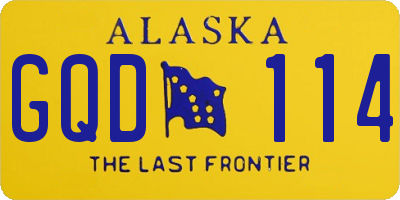 AK license plate GQD114