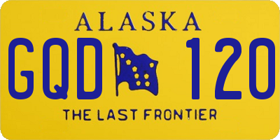 AK license plate GQD120