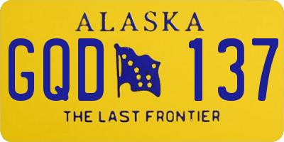 AK license plate GQD137