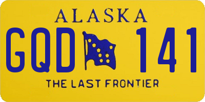 AK license plate GQD141