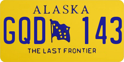 AK license plate GQD143