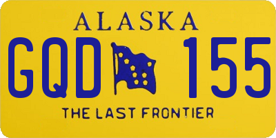 AK license plate GQD155