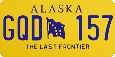 AK license plate GQD157