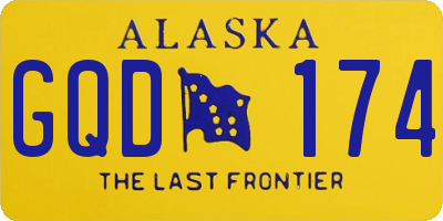 AK license plate GQD174