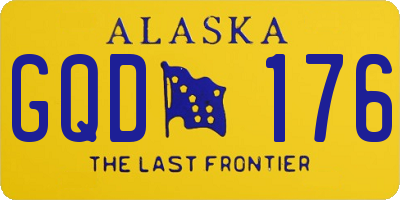 AK license plate GQD176