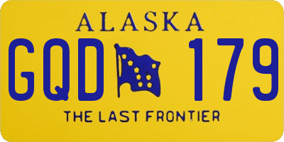 AK license plate GQD179