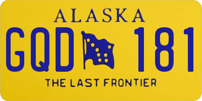 AK license plate GQD181