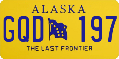 AK license plate GQD197