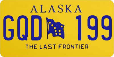 AK license plate GQD199