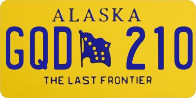AK license plate GQD210