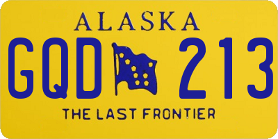 AK license plate GQD213