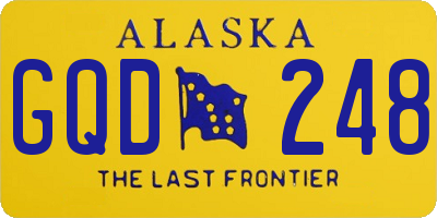 AK license plate GQD248