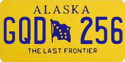 AK license plate GQD256