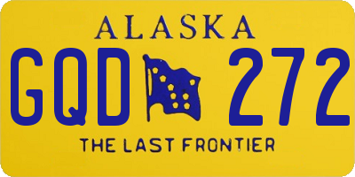 AK license plate GQD272