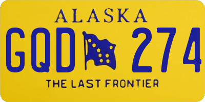 AK license plate GQD274