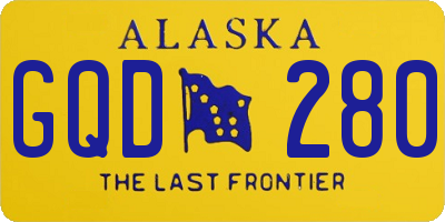 AK license plate GQD280