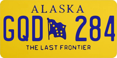 AK license plate GQD284