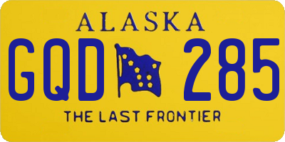 AK license plate GQD285