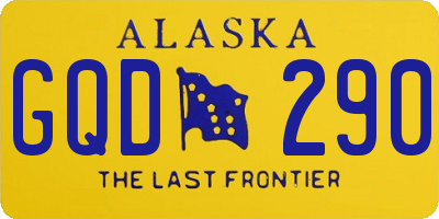 AK license plate GQD290