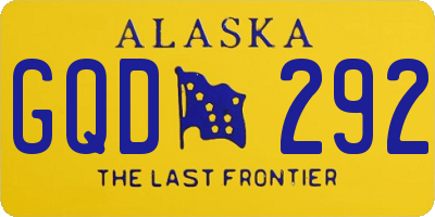 AK license plate GQD292