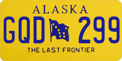 AK license plate GQD299