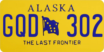 AK license plate GQD302