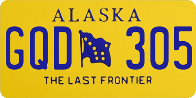 AK license plate GQD305