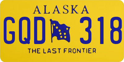 AK license plate GQD318