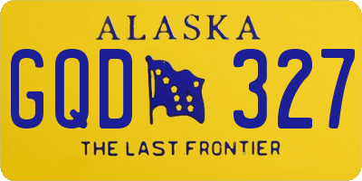 AK license plate GQD327