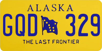AK license plate GQD329