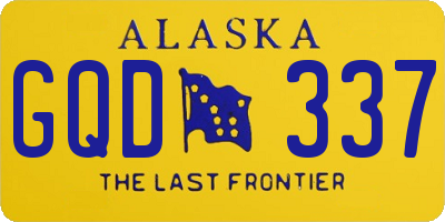 AK license plate GQD337