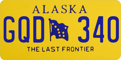 AK license plate GQD340