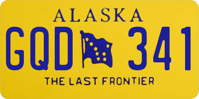 AK license plate GQD341