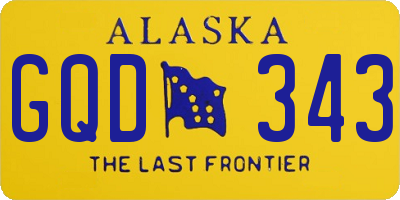 AK license plate GQD343