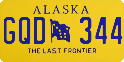 AK license plate GQD344