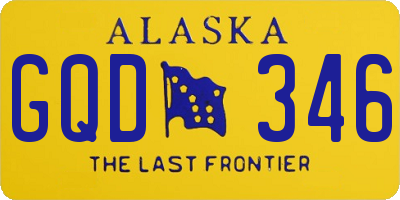 AK license plate GQD346