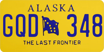 AK license plate GQD348