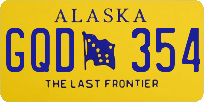 AK license plate GQD354