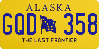 AK license plate GQD358