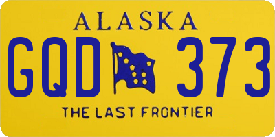 AK license plate GQD373