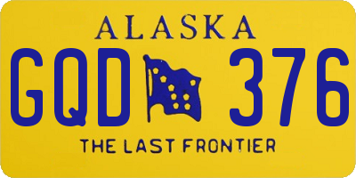 AK license plate GQD376