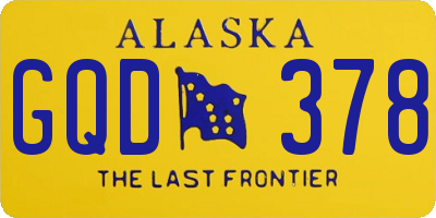 AK license plate GQD378