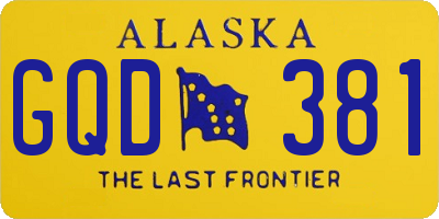 AK license plate GQD381