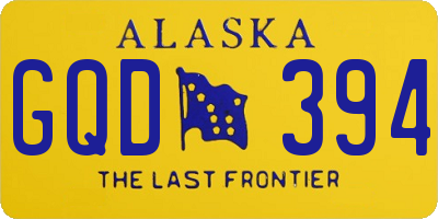 AK license plate GQD394
