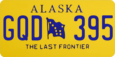 AK license plate GQD395