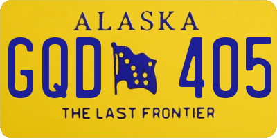 AK license plate GQD405