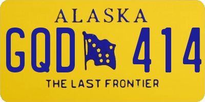 AK license plate GQD414