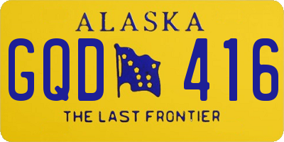 AK license plate GQD416