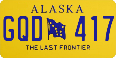 AK license plate GQD417